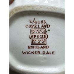 Copeland Spode Wicker Dale tea and dinner service, including coffee pot, tea pot, ten dinner plates, covered tureen, serving dishes etc in four boxes 