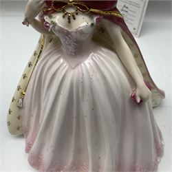 Coalport figure, An Evening at the Opera; Sara, designed by David Emanuel, limited edition 290/7,500, with certificate of authentication, H26cm