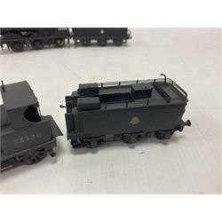 ‘00’ gauge - four kit built steam locomotives comprising Class Q1 0-6-0 no.33028 finished in BR black; LNWR Coal Engines Class 0-6-0 no.58330 finished in BR black; LSWR Black Motors Class 0-6-0 no.30306 finished in BR black; Class 2MT (Mickey Mouse) 2-6-0 no.46400 finished in BR black (4) 