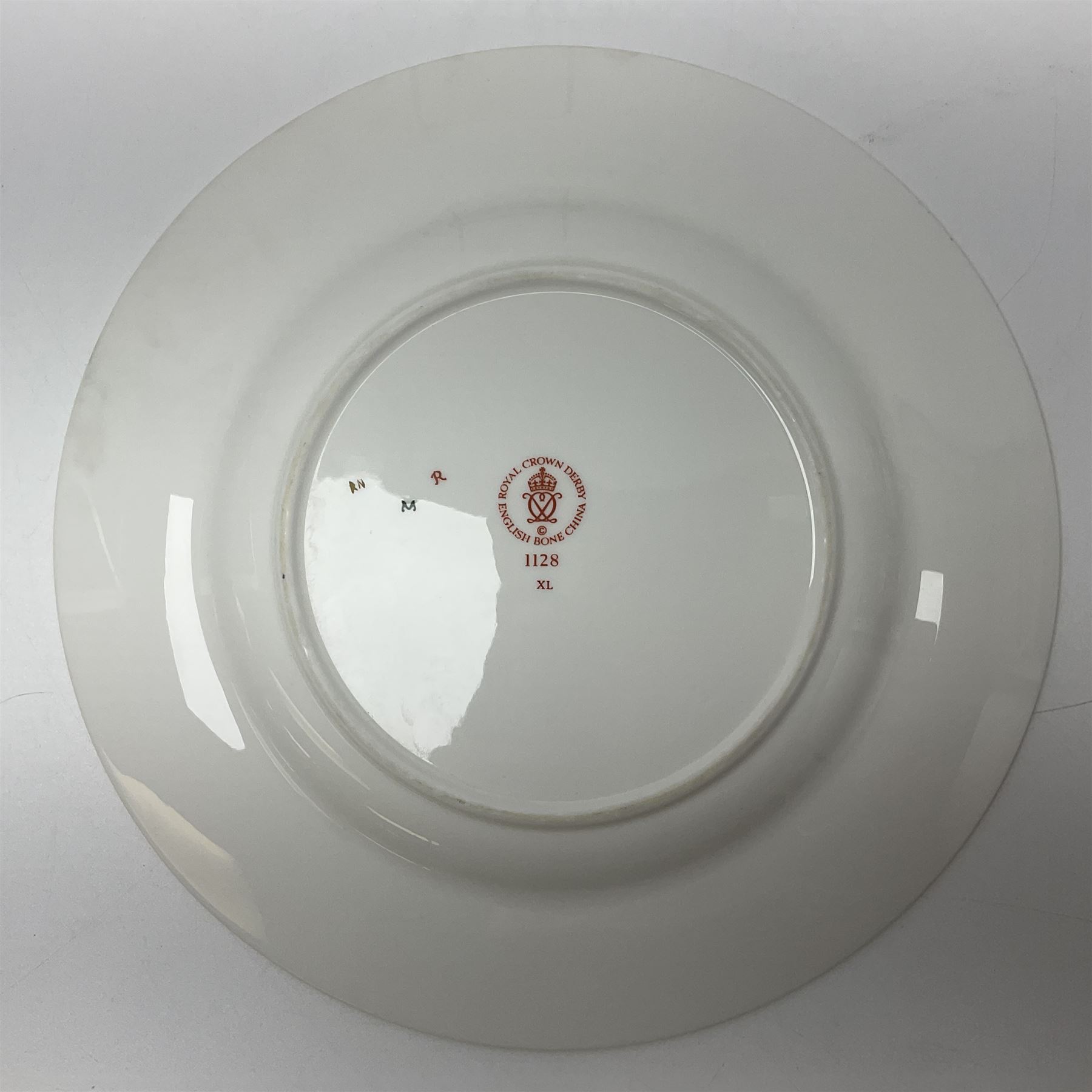 Royal Crown Derby Old Imari pattern miniature vase, coffee can and saucer, teacup and saucer and plate, all with printed mark beneath, vase H8cm 