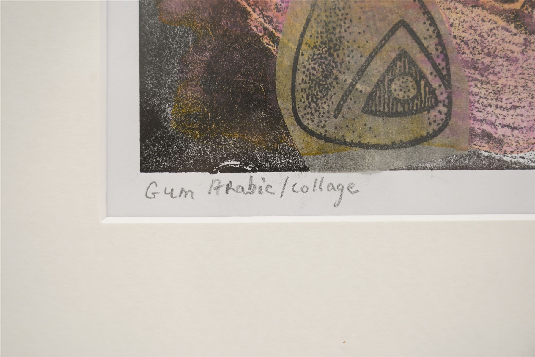 Gillian Ross Kelsey (British 1935-2025): 'Celtic Image No 2', mixed media on paper signed and titled in pencil 17.5cm x 29.5cm