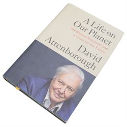 Attenborough, David; Life on Earth, Collins, London 1979 first edition hardback, A Life on Our Planet, Witness Books, London 2020 first edition hardback, together with seven other David Attenborough books  