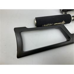 Crosman .22 air rifle with gas cylinder, model AS2250, with bolt action, skeleton stock, moderator and Hawke 4x32 telescopic sight with infra red facility, serial no.803B11493, L88.5cm