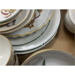 Royal Worcester Evesham and Evesham Vale tea and dinner wares, to include, three large covered tureens, coffee pot, eight tea cups and saucers, milk jug, two covered sucriers, boxed serving spoons etc, approx .130