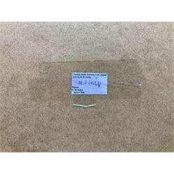 Brian Irving (British 1931-2013): Shepherd Herding Sheep in Rural Landscape, watercolour unsigned, attribution label verso by son 27cm x 26cm