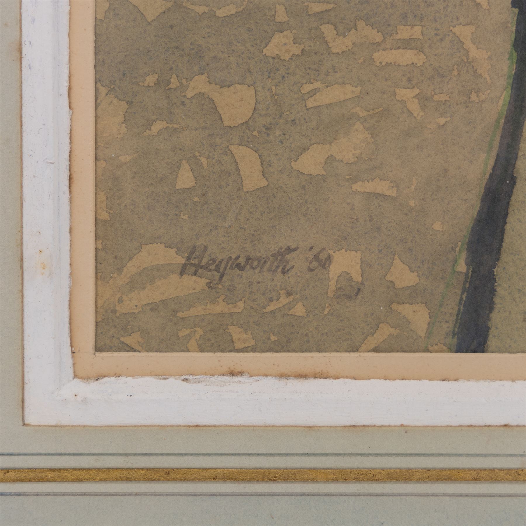 Alfred Heyworth (British 1926-1976): Summer Afternoon - Fishing on the Riverside, watercolour signed 21cm x 21cm 