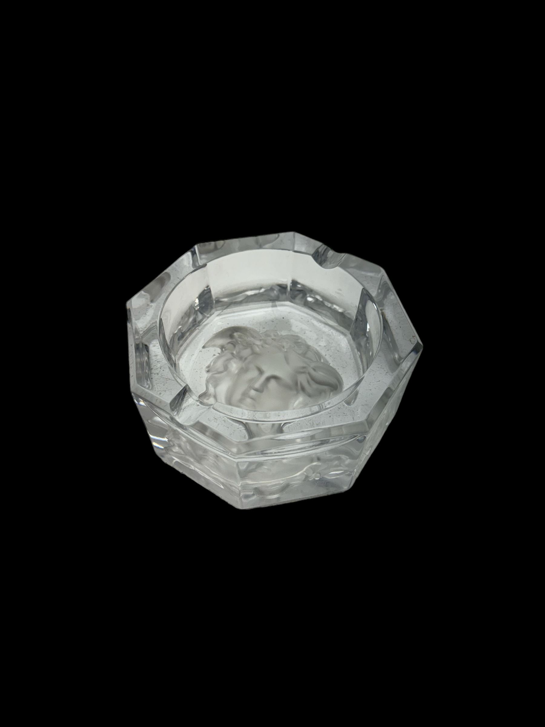 Rosenthal for Versace octagonal glass ashtray, D13cm 