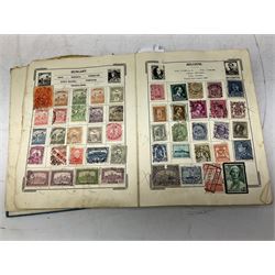 Coins, banknotes and stamps, including pre decimal coinage, USA 1934 half dollar, first day covers etc, in one box