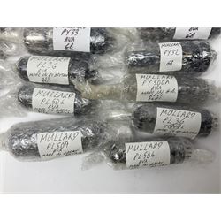 Collection of Mullard thermionic radio valves/vacuum tubes, including VP2, AZ31, PZ30, CY1, EL38 etc approximately 30 as per list, unboxed