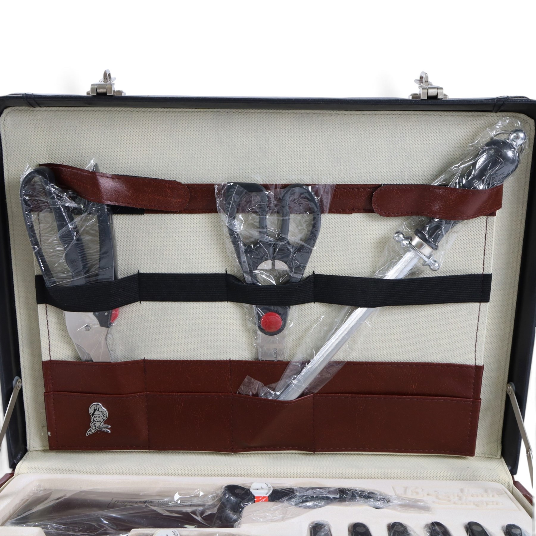 Cased Solingen steak cutlery and kitchen knife set