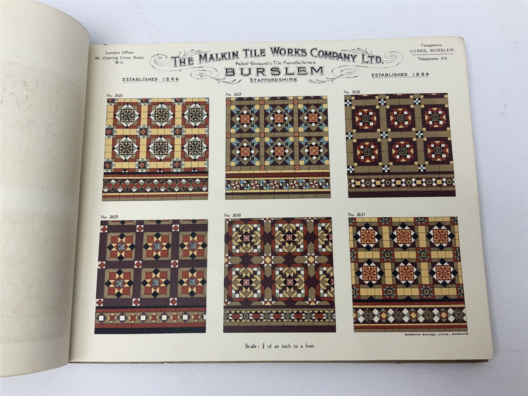 Malkin Tile Works Co Limited Burslem England, illustrated catalogue
