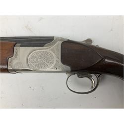 Winchester Japan 5500 12-bore by two-and-three quarters over-and-under double barrel boxlock ejector sporting gun, with 71cm barrels, ventilated rib and barrels, the walnut stock with chequered pistol grip and fore-end, single selective trigger and top safety, serial no.K542927E, L115cm overall; in gun sling SHOTGUN CERTIFICATE REQUIRED
