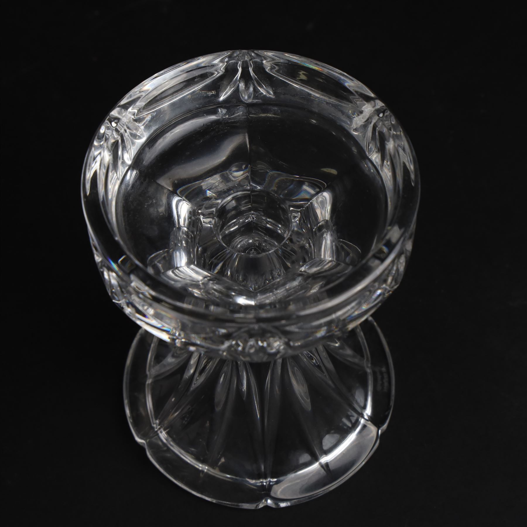 Waterford Marquis stacking decanter and tumbler set, together with Waterford candle stick 