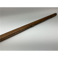 19th century flintlock musket for restoration or display, the mahogany full stock with brass mounts and under barrel ramrod L166.5cm
