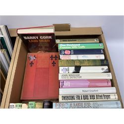 Collection of crime books including some Collins Crime Club editions and other books, in two boxes 
