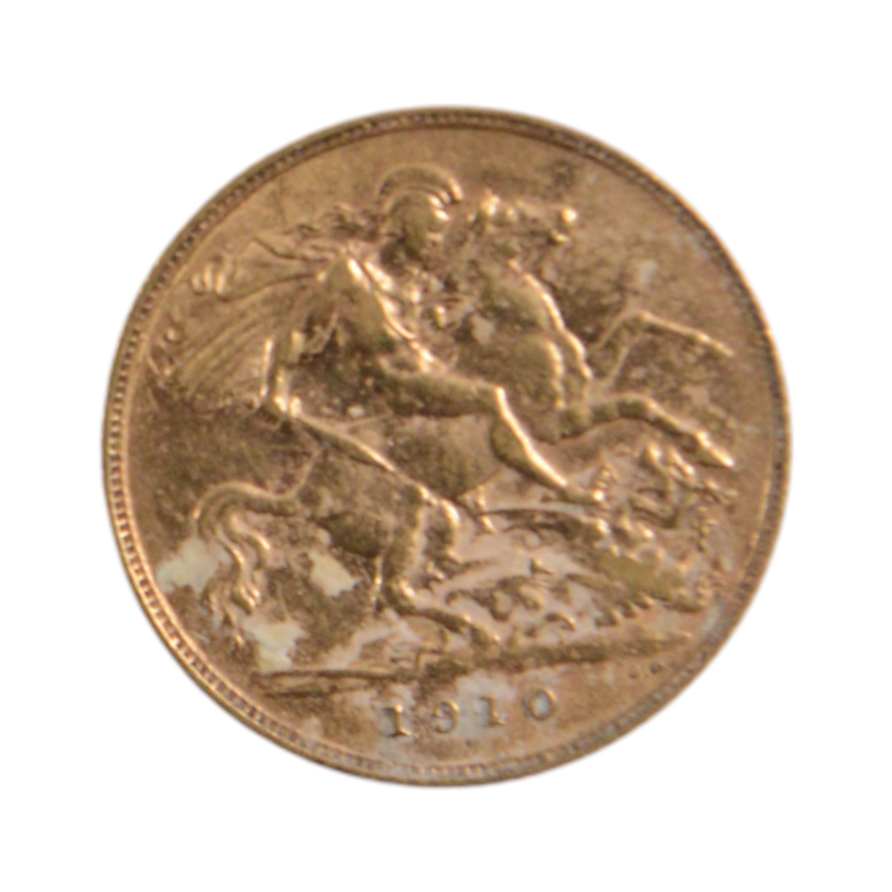 King Edward VII 1910 gold half sovereign coin
