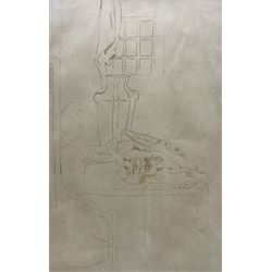 Roger Eliot Fry (British 1866-1934): 'Still Life', pen and ink unsigned c.1918, 36cm x 23cm 
Provenance: private collection, purchased The Bloomsbury Workshop, Galen Place, London, label verso