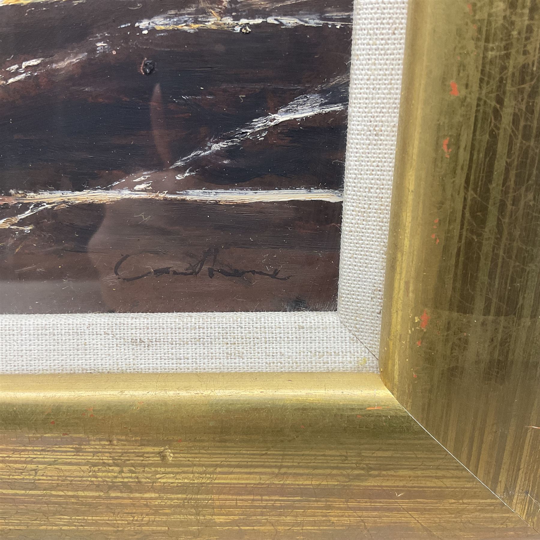 Anthony G Cawthorne (Scottish 1966-): 'Ferris Wheel from Princes Street', acrylic on board signed, titled and inscribed verso 19cm x 21cm