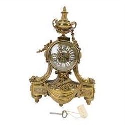 Philippe of Paris-Late 19th century 8-day French mantle clock with cast brass mounts on a ...