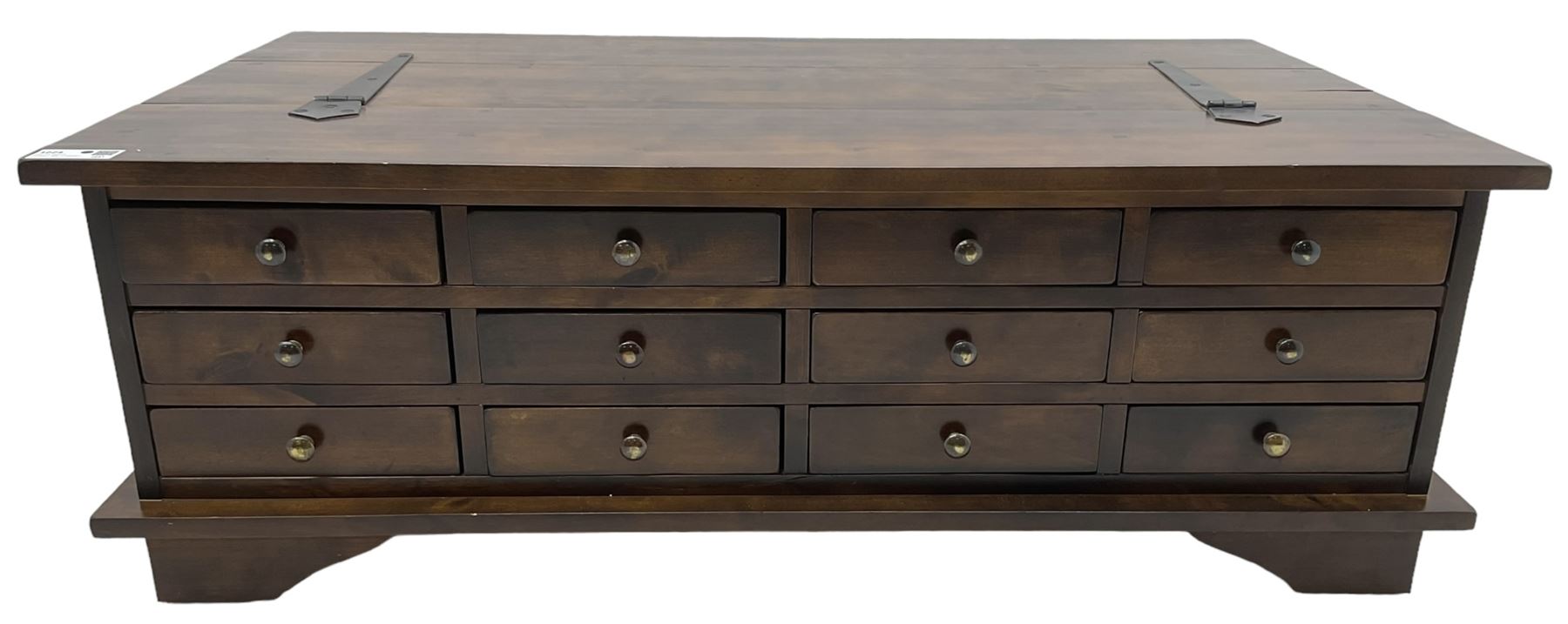 Laura Ashley - contemporary 'Garret' coffee table chest, rectangular top, fitted with twelve drawers