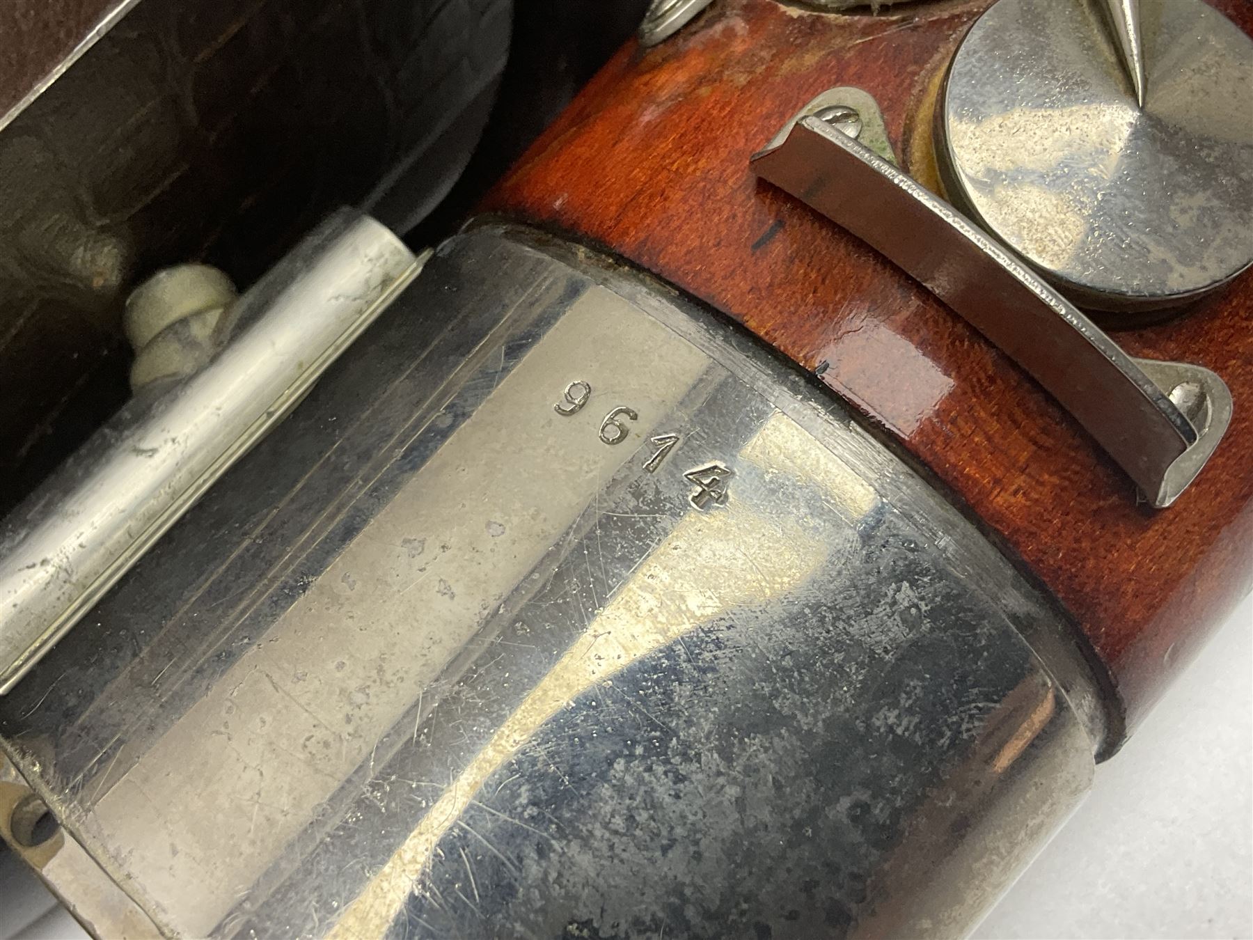 Schreiber & Sohne four-piece bassoon, serial no.9614; in fitted case with two crooks.