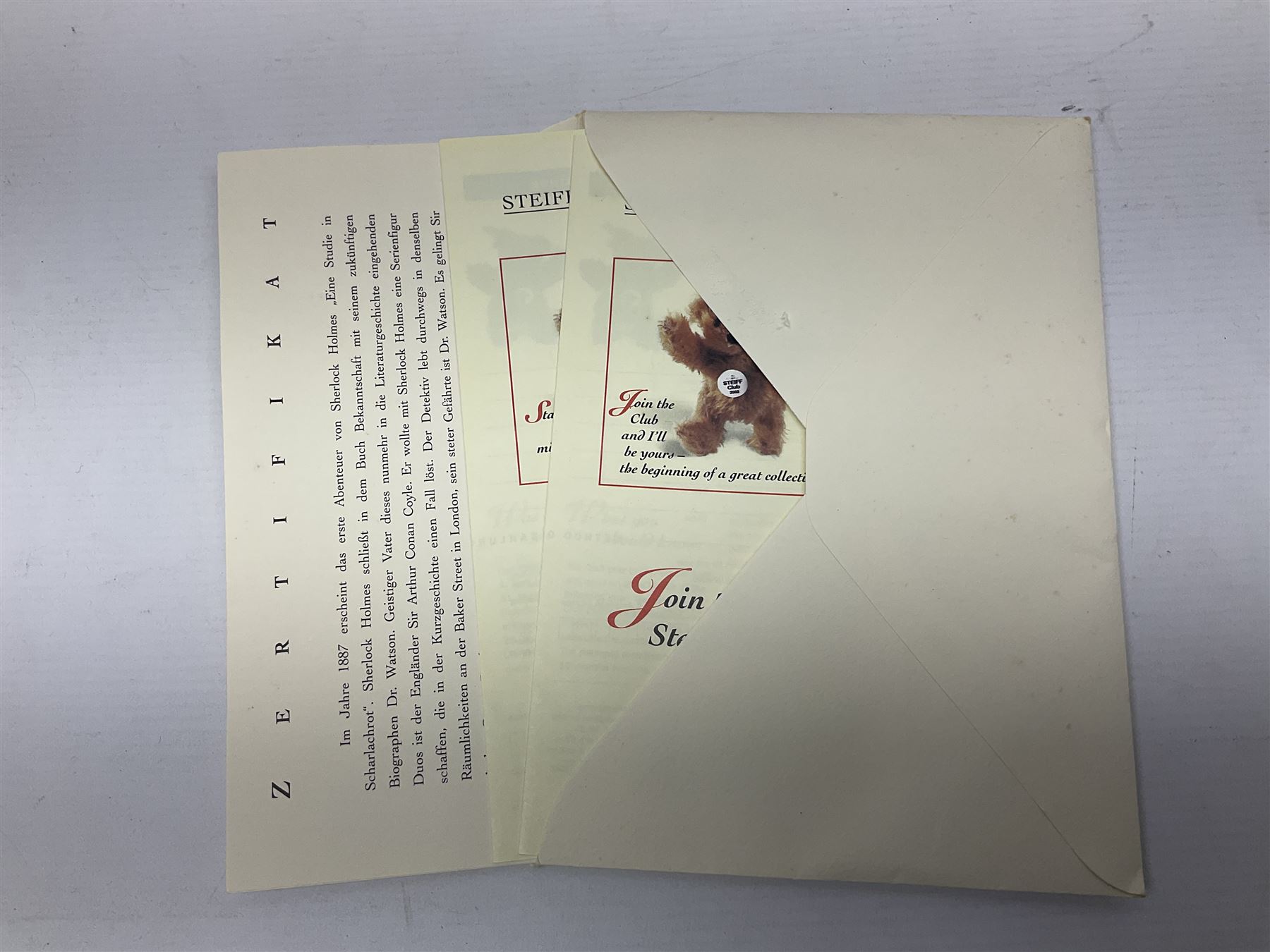 Modern Steiff limited edition teddy bear - Sherlock Holmes No.1242/1500 H35cm; in original box with paperwork