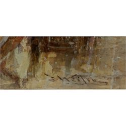 Stephen Frank Wasley (British 1854-1930): Awaiting the Boat's Return Whitby, watercolour signed 24cm x 34cm