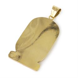 Egyptian 18ct gold stone set pendant, hallmarked