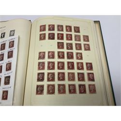 Great British Queen Victoria and later stamps, including perf penny reds, half penny 'bantam', King George V half crown seahorse, Queen Elizabeth II pre-decimal issues etc, housed in a green 'Windsor Album'