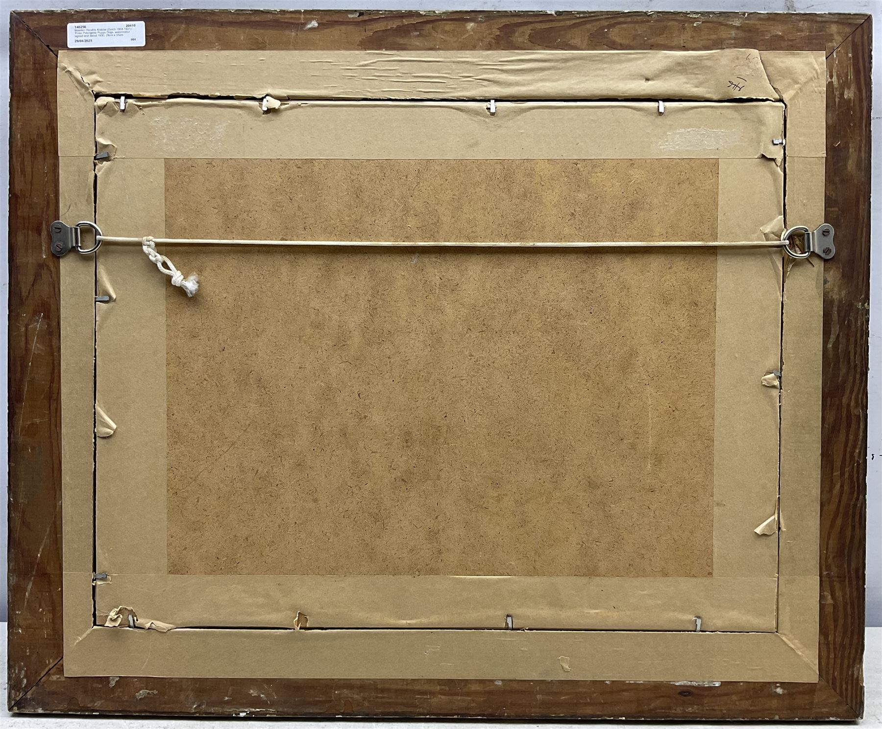 Maarten Hendrik Krabbe (Dutch 1868-1931): Three Pekingese Puppy Dogs, watercolour signed and dated 1930, 28cm x 35cm