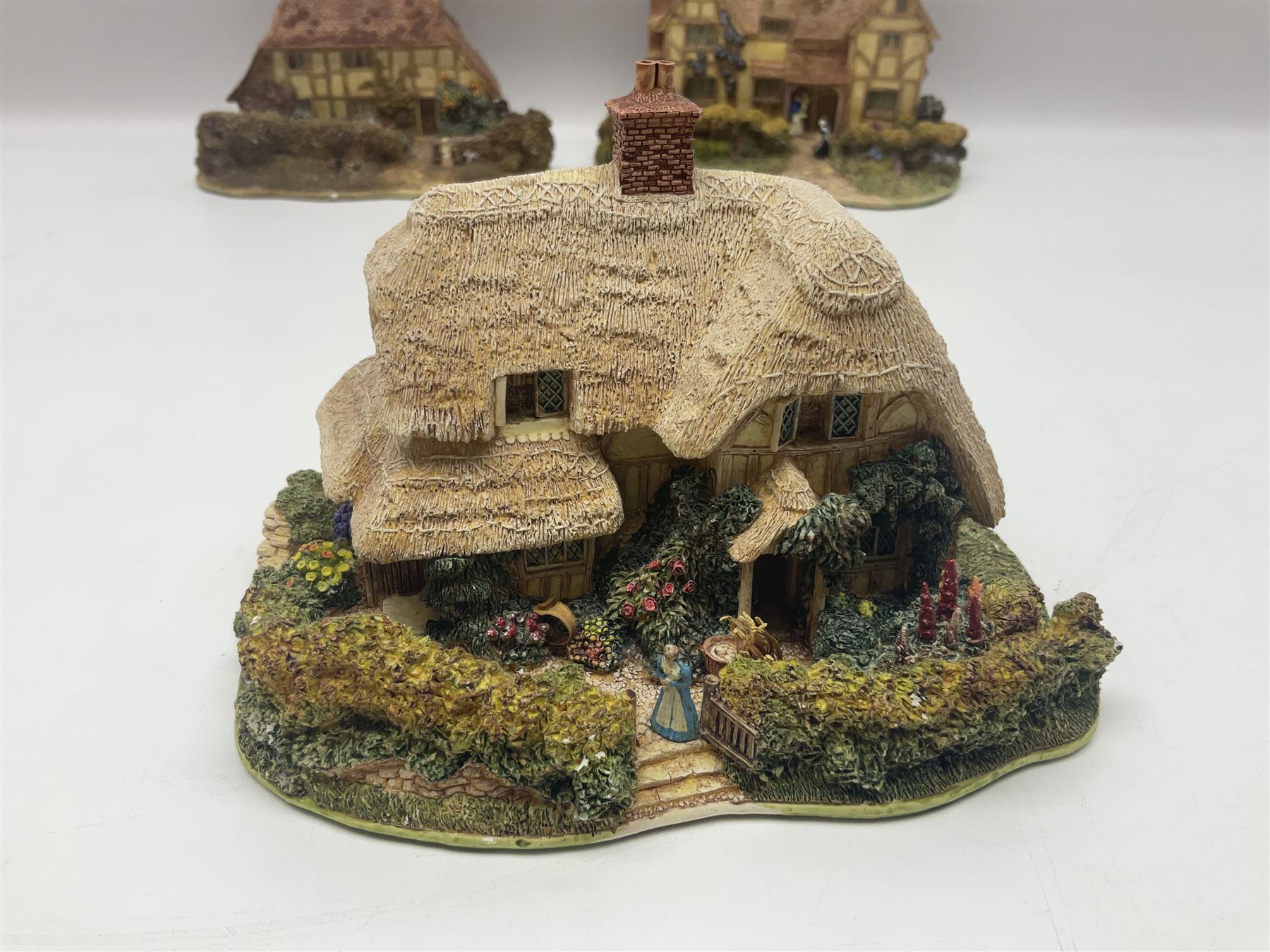 英国 Lilliput Lane Double cottage 1991 1991 Lilliput Lane Double Cottage #354 Retired Rare Blaise Hamlet