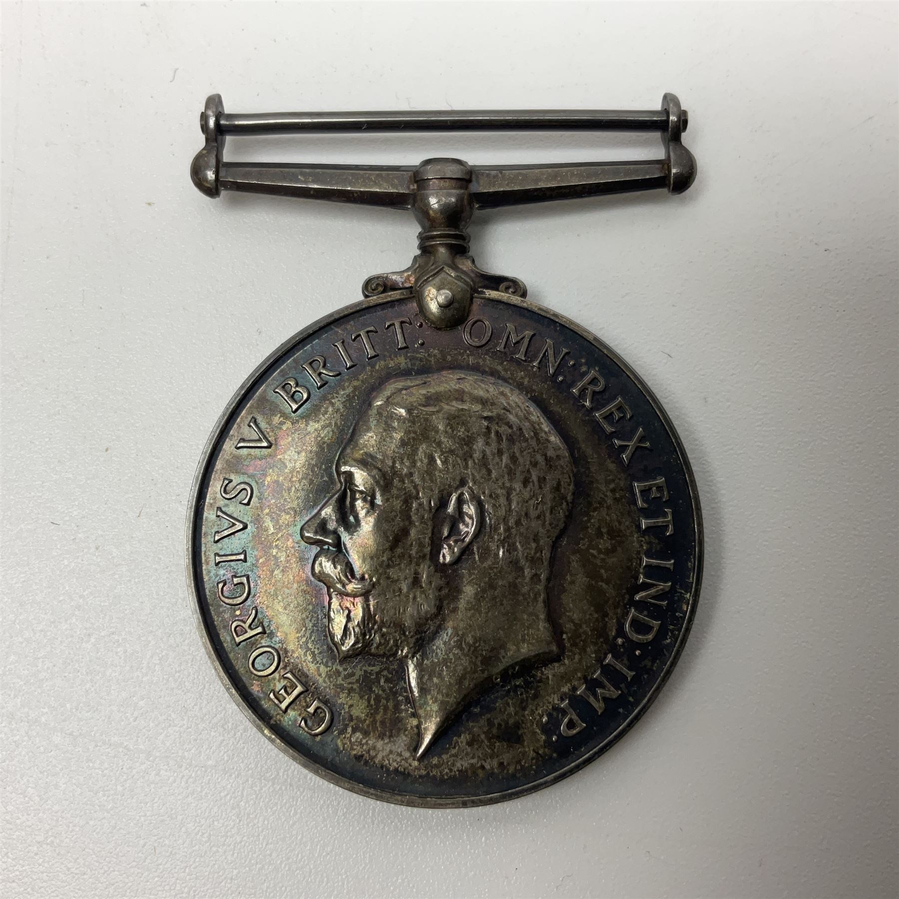 WW1 pair of medals comprising British War Medal and Victory Medal awarded to 038821 Pte.E.Hammerton A.O.C