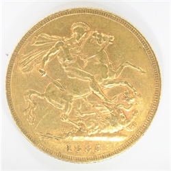  1885 gold full sovereign  