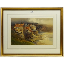 Arthur Tucker R.B.A. (British 1864-1929): Robin Hoods Bay, watercolour signed 34cm x 52cm