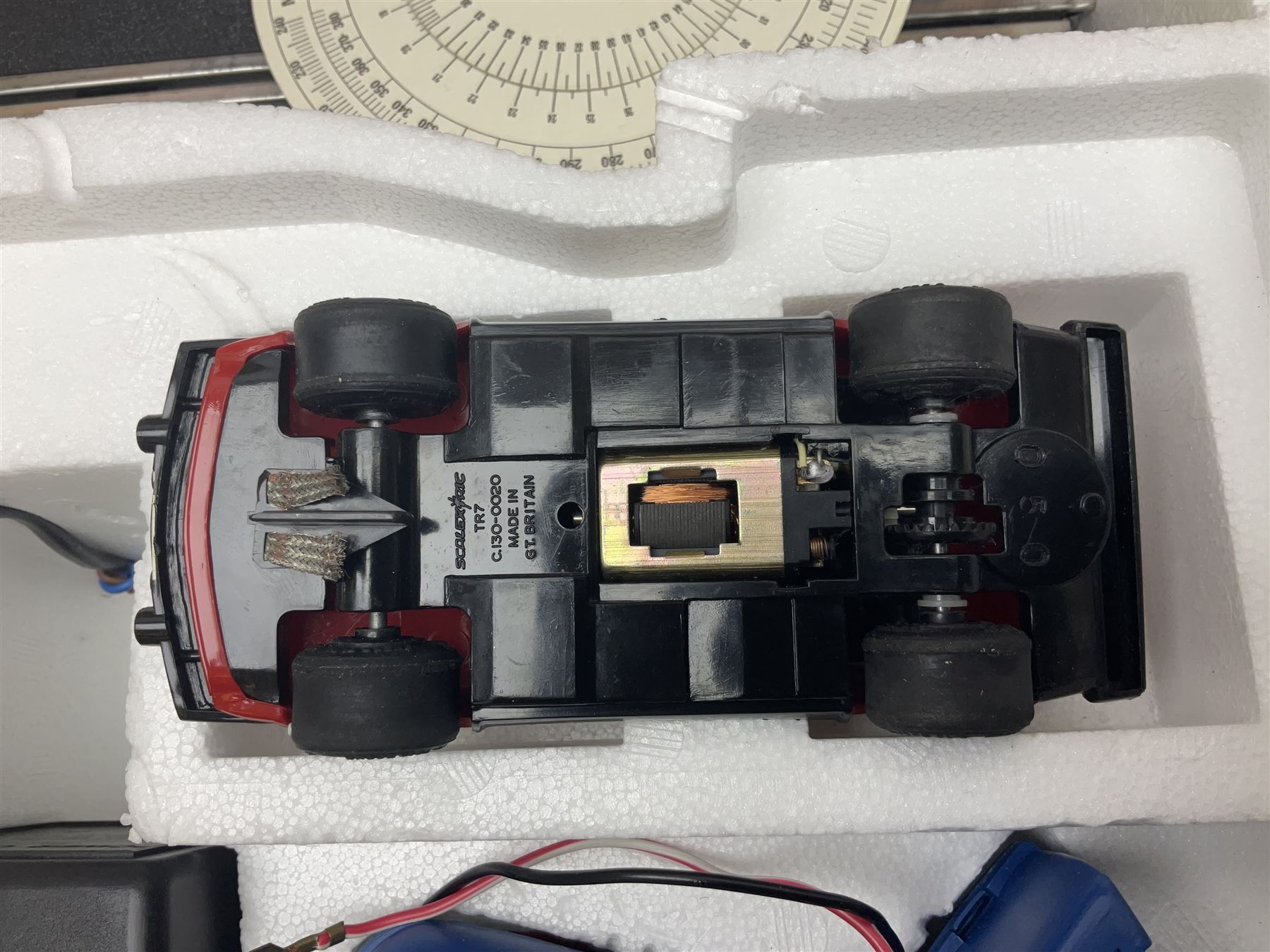 Scalextric - Set 300 with TR7 rally cars, controllers, power unit, track and paperwork; boxed