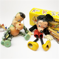 Pelham Puppets - Baby Dragon, in yellow box, and unboxed Mickey Mouse (2)