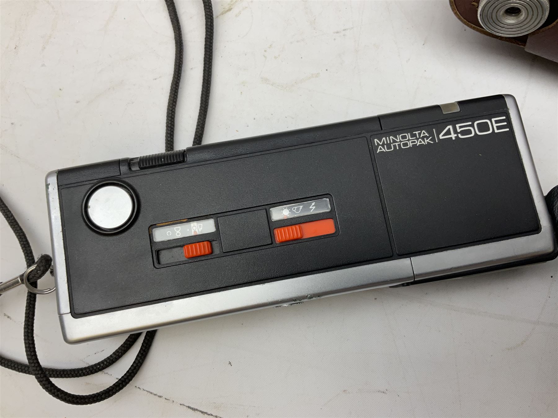 Minolta SRT101 camera, together with Halina camera, Fujifilm DX-8, Canon digital IXUS 1001S and other cameras and accessories 