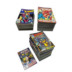Large quantity of modern Marvel comics (date range 1996 - 2010 inclusive); constituting a near complete run of Vol. 1 Wolverine Unleashed (issue 54 missing)  with the first issue of Vol. 2, accompanied by a broken run of Essential X-Men, comprising issues 2-9, 11-13, 15-62, 64, 66-68.

