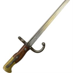 French chassepot bayonet the spine engraved, Mass 1880, overall L66cm