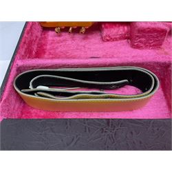 Burns Club Series Marquee electric guitar in fiesta red with maple fretboard; serial no.2002491 L100cm; in hard case with GuitarKes service and set-up certificate dated January 2022