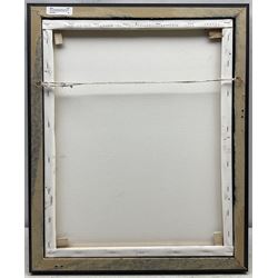 Steven Scholes (Northern British 1952-): 'The Clink' Clink Street Southwark London 1962, oil on canvas signed, titled verso 49cm x 39cm