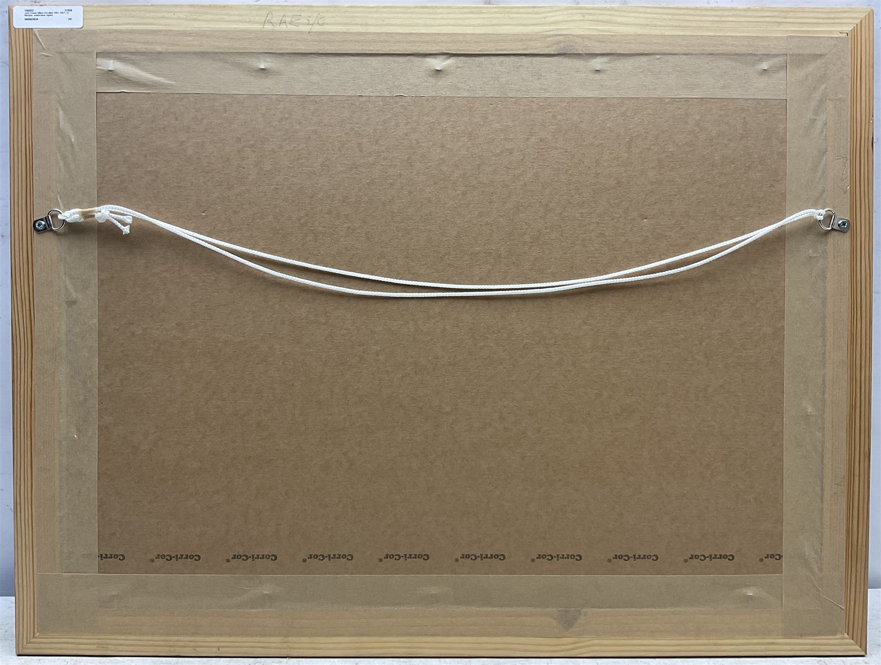 John Ernest Aitken (Scottish 1881-1957): 'The End of the Herring Season - Storing the Nets at St Monans', watercolour signed, titled verso (within the frame) 31cm x 48cm