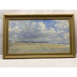 Walter Goodin (British 1907-1992): Bridlington Sands looking towards the Town and Flamborough Head, oil on board signed 49cm x 89cm