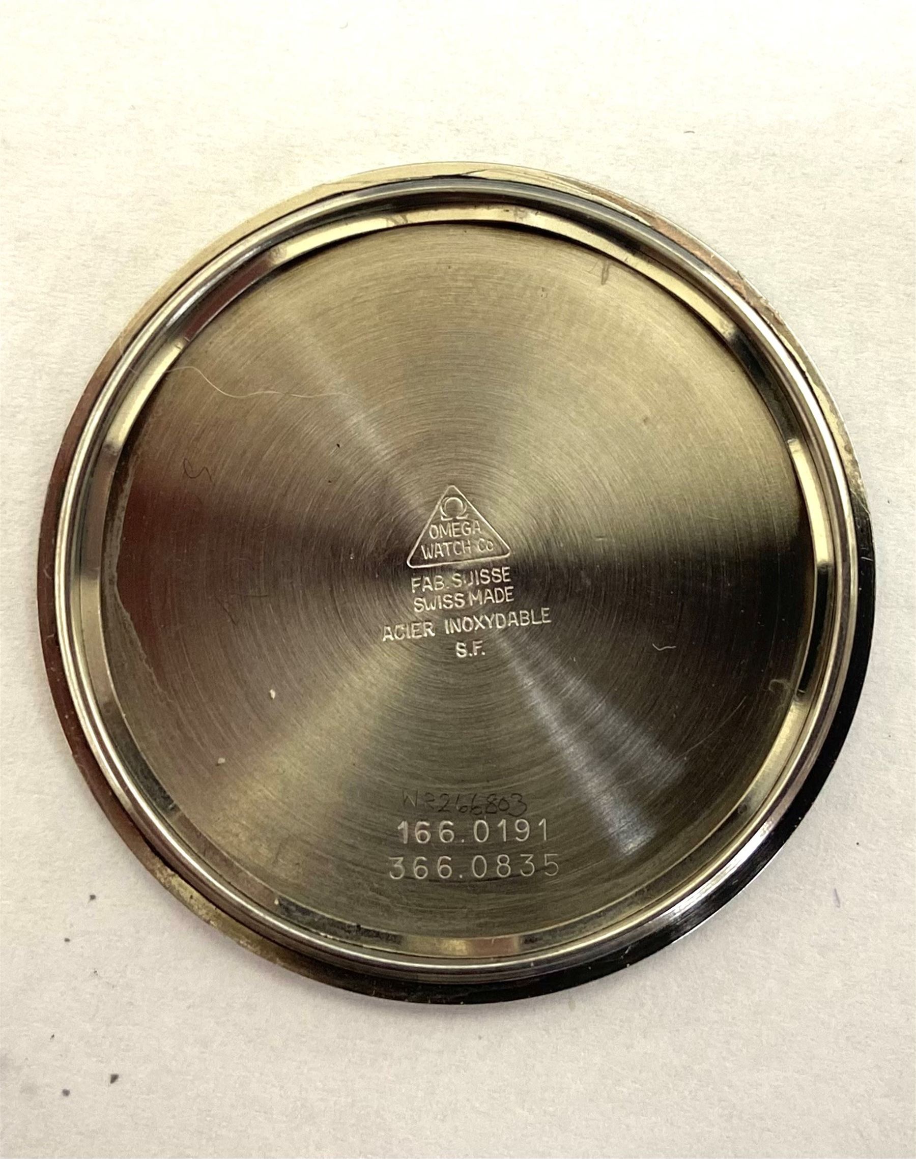 Omega Geneve automatic gentleman's stainless steel bracelet wristwatch, Ref. 	166.0191, Cal. 1012, silvered dial with date aperture, on original stainless steel bracelet