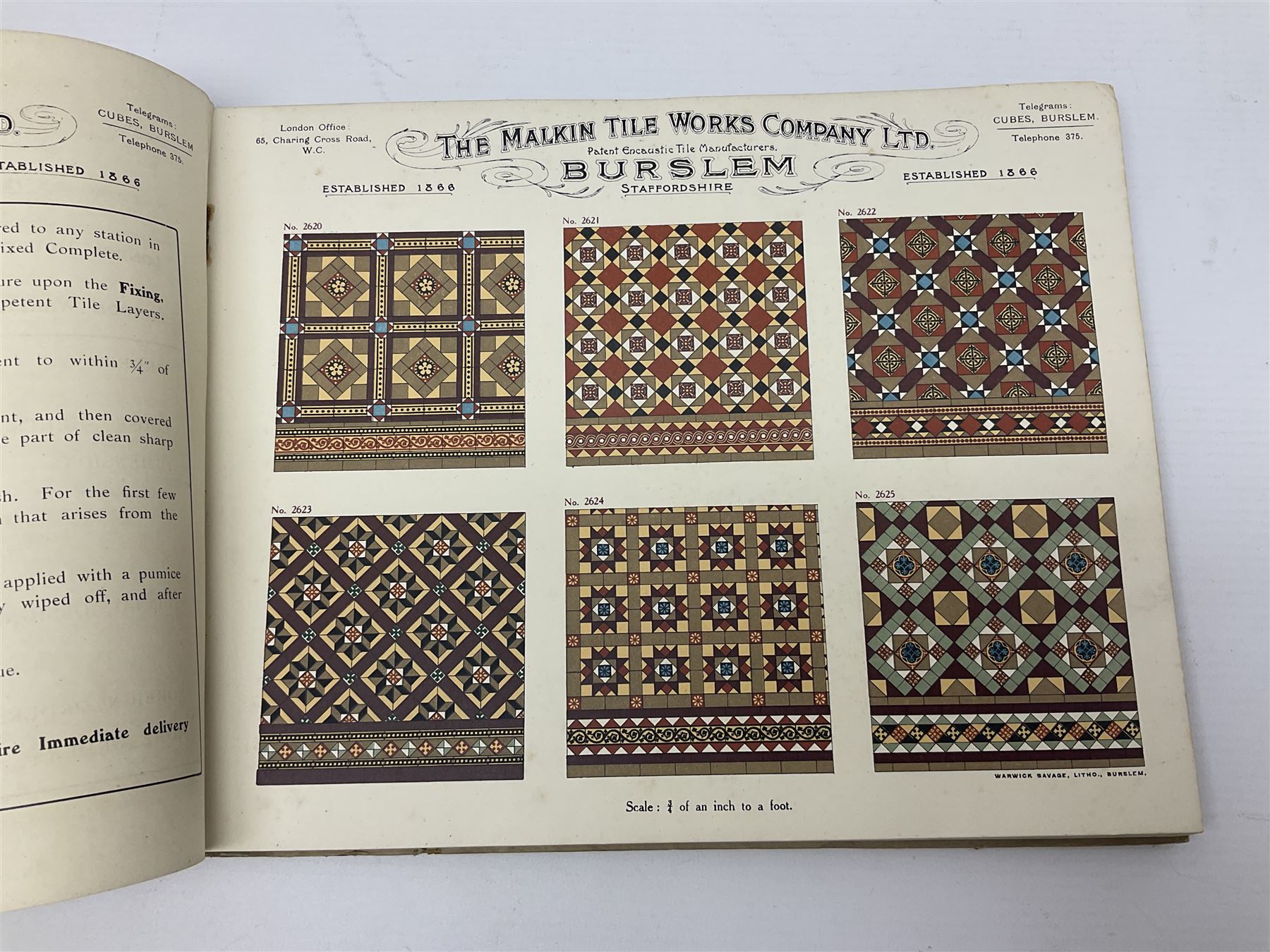 Malkin Tile Works Co Limited Burslem England, illustrated catalogue