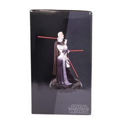 Gentle Giant limited edition Asajj Ventress and Count Dooku statue, boxed with certificate of authenticity