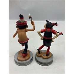 Ten Robert Harrop figures from the Beano Dandy collection, comprising Desperate Dan Keep on Rolling BDS10, Hank From The Three Bears BD37, Desperate Dan CBD15, Little Plum CBD23, 'Erbert CBD16, Fatty CBD08, Babyface Finlayson CBD06, Roger the Dodger CBD04, Beryl the Peril CBD17 and Collectors Plaque BDCP, all with boxes