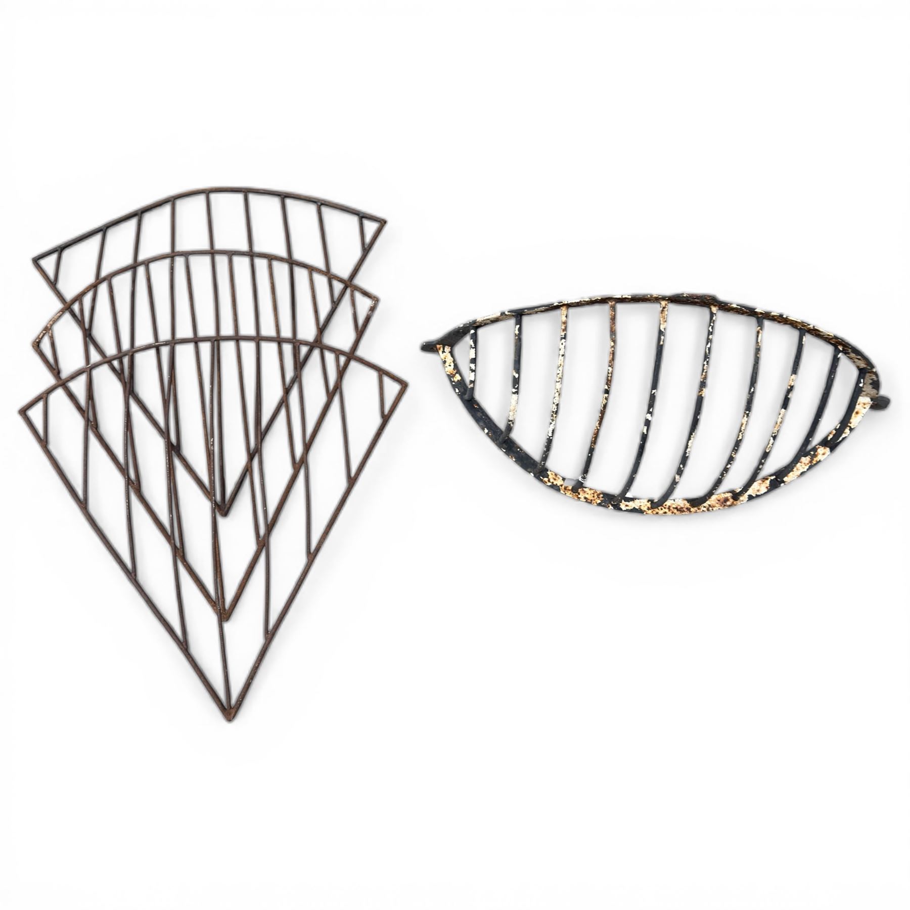 Three corner hay racks along with one normal rack