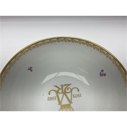 Royal Copenhagen, Margrethe 2nd Anniversary bowl 1972-1982, limited edition 1826/2000, D24cm