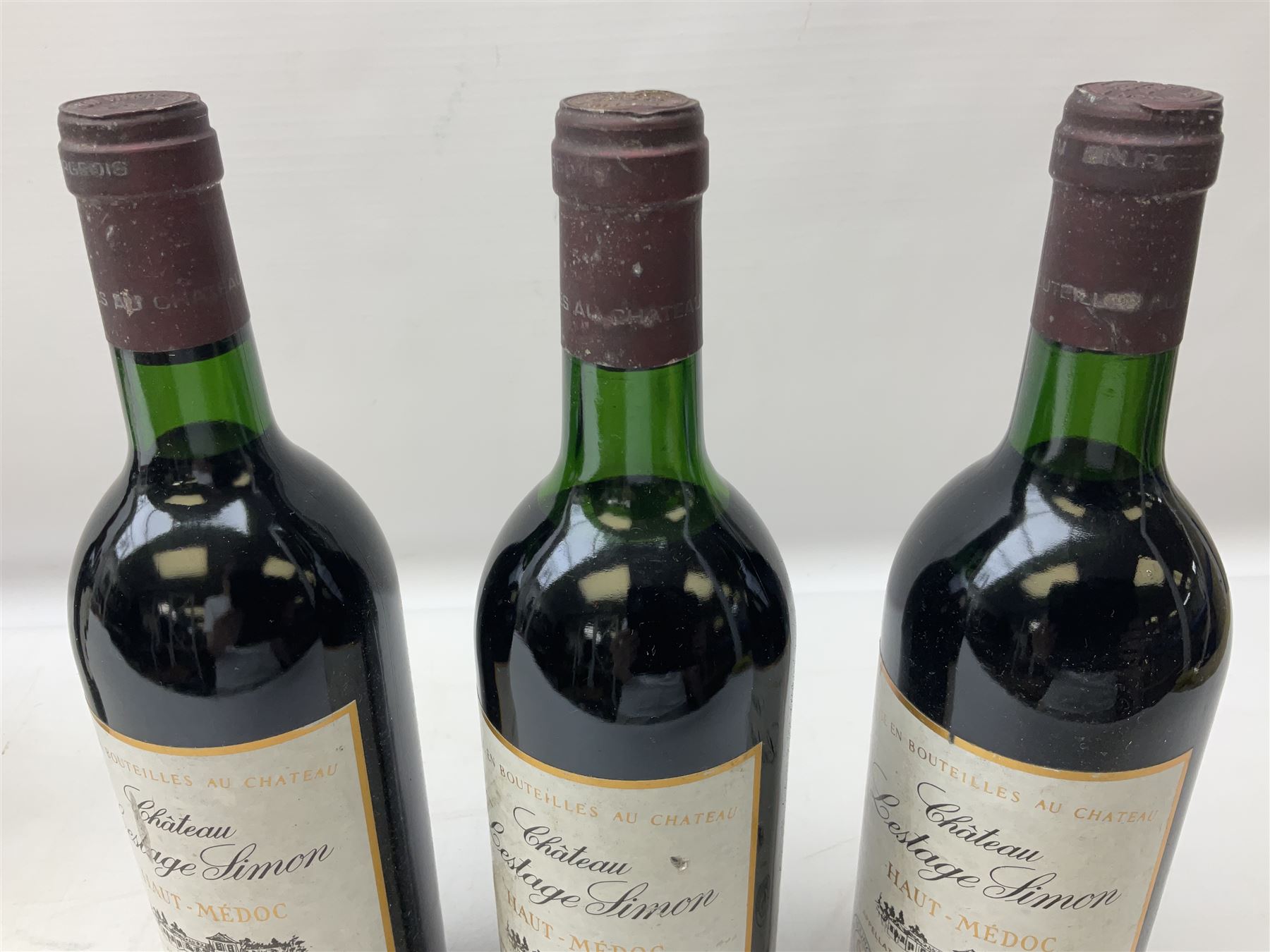 Chateau Lestage Simon 1990, Haut-Médoc, 750ml, 13% vol, seven bottles